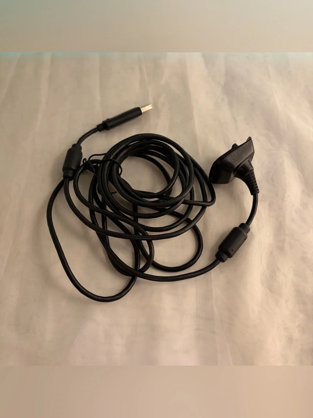 Microsoft Xbox 360 Play and Charge Kit USB Controller Cable Black OEM Tested